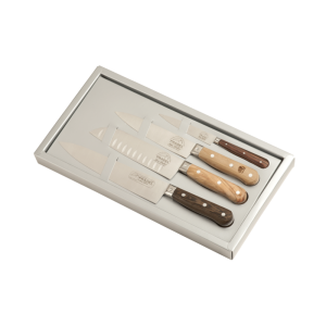 JDB 1920 ExoticWoods 4pce ChefsKnifeSet G/Box