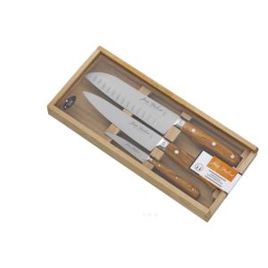 Jean Dubost 1920 Olivewood 3 Piece Chef Set 