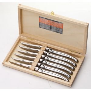 Laguiole LUX 6 Table Knives SSTEEL 2.5m LuxWdBox