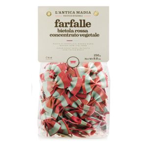 Pasta Antica Madia Farfalle red beet blue spirulina RB 250 g