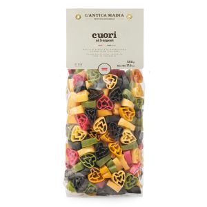Pasta Antica Madia Cuori hearts 5 colour  500 g