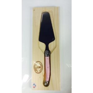 Laguiole Cake Pie Slice Pink Pastel Open Wood 