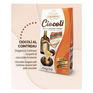 Crispo Choc Cointreau 100g Dark Choc Liquer Filled Dragees