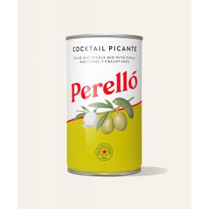 Perello Olives Cocktail Mix pickles with chilli 180g Tin sml