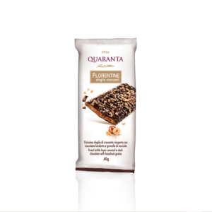 QRTA Florentine 40g Hazelnut Dark Choc Bar Made in Italy