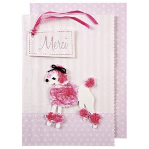Meri Meri Card Puffy Poodle Thank You
