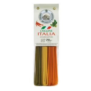 Pasta Morelli Tricolour Linguine Italia 250 g bag NEW