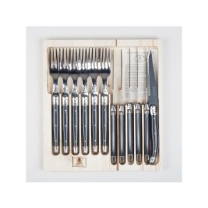 Laguiole 12 Knife & Fork Set TONIC COOL GREY STD 1.2