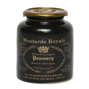 Moutarde Royale Pommery® mustard with Cognac in stone jar with wax top 500g