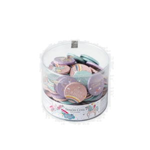 Simon Coll Choc Unicorn mini coin assort 4.1g POS of 110u ea