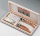Laguiole Dubost France Olivewood Handles 3 Pce Hard Cheese Set.