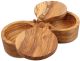 Fine & Fabulous Olivewood Double Salt Pot 