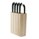 Legnoart REGATA 5pce POLO Kitchen Knife Block Light Ashwood
