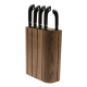 Legnoart REGATA 5pce POLO Kitchen Knife Block Dark Ashwood