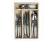 Laguiole 24 Pce Set PASTEL MIX StdF WoodTray
