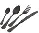 EME ITALY ROYAL RETRO 24 Piece Set Black In a Space Saver Box