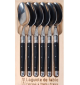 Laguiole 6 Table Spoons BLACK LF 15/10 Open Box NEW