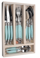 Laguiole 24 Pce Set Pastel Blue STDF1.2 OpenWoodBox NEW